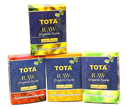 Image of Organic Holi Colour Powder Pure Natural and Herbal Gulal. Pack of 4 - Green, Pink, Yellow, Orange (Organic Gulal Pack of 4)