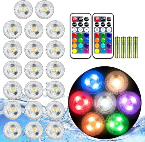 HL Mini Submersible LED Lights with Remote Small Underwater Tea Light