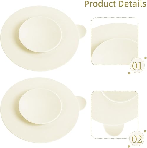 Miniatura 4 de 3 alfombrillas de silicona antideslizantes para vajilla para una fácil limpieza, mejoradas habilidades alimenticias, silicona de grado alimenticio