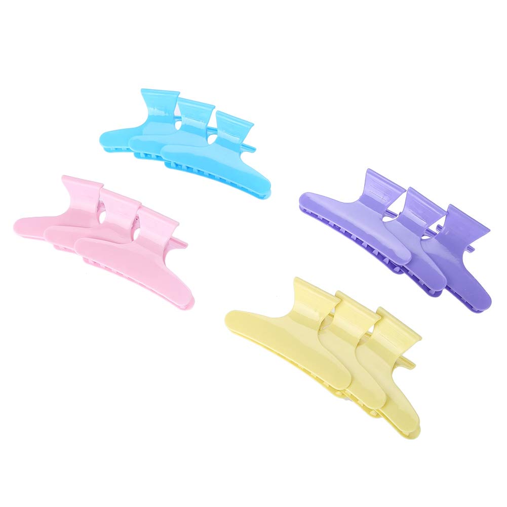 12Pcs/Set Butterfly Holding Hair Clip, Hair Section Claw Hair Clip Hair Holding Hair Claw for for Guitars Barbershop Or Home Use (01) - Image 2