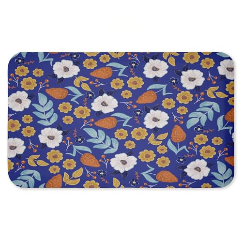 Welcoming Summer Blooms Anti-Fatigue Floor Mat, Ergonomic Cushioned Kitchen &