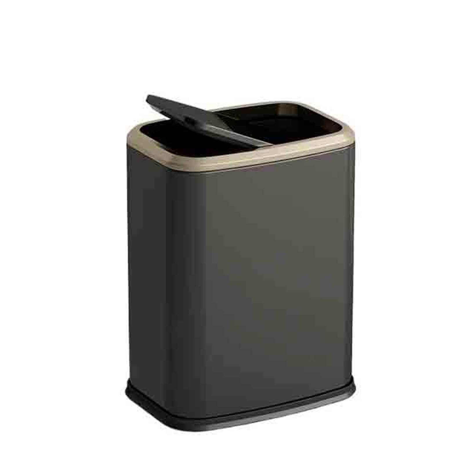 Waste Bins Hotel Trash Bin Household Kitchen Bathroom Toilet Living Room Bedroom Large Capacity(Black)