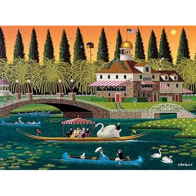 Buffalo Games Pleasant Sunday 1000-Piece Jigsaw Puzzle - 26.75 x 19.75 in, Includes Poster - Precision-Cut Pieces for Jigsaw Puzzles for Adults - Charles Wysocki Art Illustration
