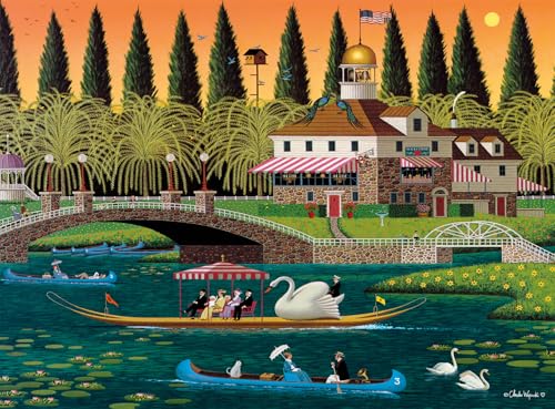 Buffalo Games Charles Wysocki - Pleasant Sunday - 1000 Piece Jigsaw Puzzle - 26.75 x 19.75 in, Includes Poster - Precision Cut Pieces - Jigsaw Puzzles for Adults 1000 Pc - Relaxing Activity by Buffalo Games - Image 2