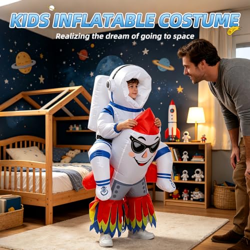 Inflatable Astronaut Costume for Kids,Boys Space Suit Halloween Costume - image 9