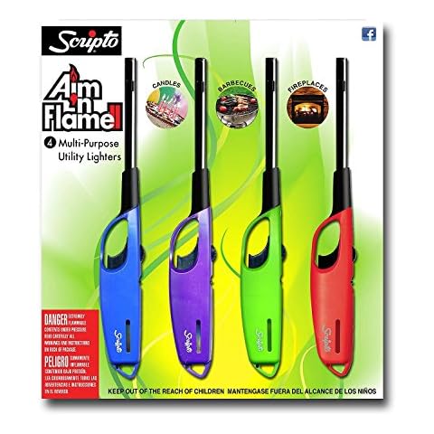 Scripto AIM 'N Flame Multi-Purpose Lighters, Pack of 4 Cover