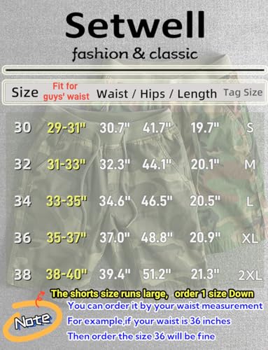 Mens Camo Sweat Shorts Drawstring Waist Camouflage Workout Gym Sports Training Cotton Running Shorts with Pocket3