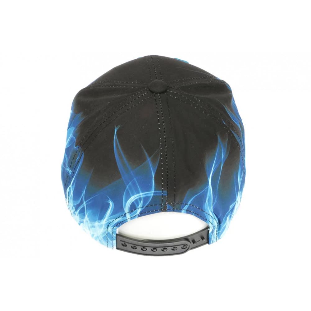 Hip Hop Honour Casquette Enfant Bleue et Noire Streetwear Fire NY Baseball de 7 a 11 Ans - Taille Unique - Orange