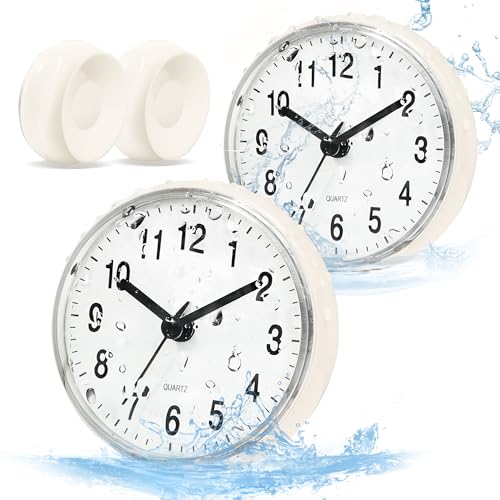 Betus B.CLOCK.SHOWER.WHITE.2PC Waterproof Bathroom Shower Clock cover