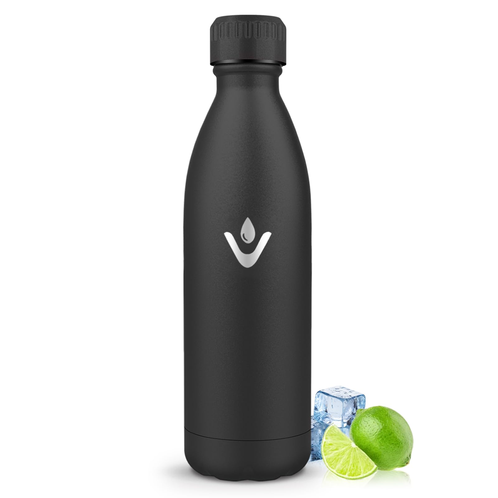 Mulbijeo Stainless Steel Water Bottle, Thermos Flask, 1 Litre BPA-Free, Sports Water Bottle, Leak-Proof Water Bottle, Suitable for Carbonated Drinks, Thermos Flask for Fitness, Gym, Bicycle
