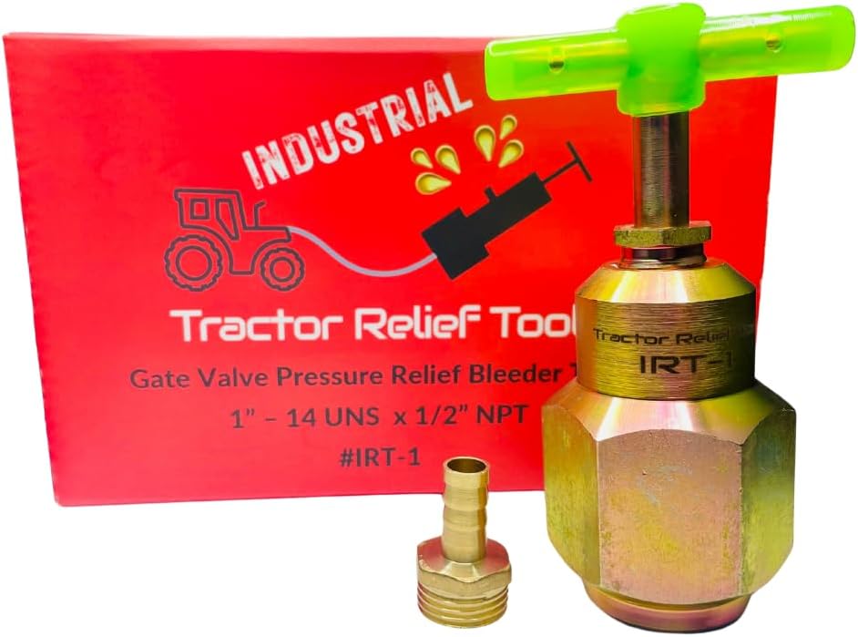 Gate Valve Pressure Relief Release Tool 1” – 14 UNS x 1/2” NPT #IRT-1 by Tractor Relief Tool™
