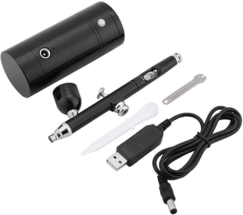 Kit de compresor de aire de aerógrafo, kit de pistola de pintura de doble acción con capacidad de boquilla de 0.012 in, juego de cepillo de aire