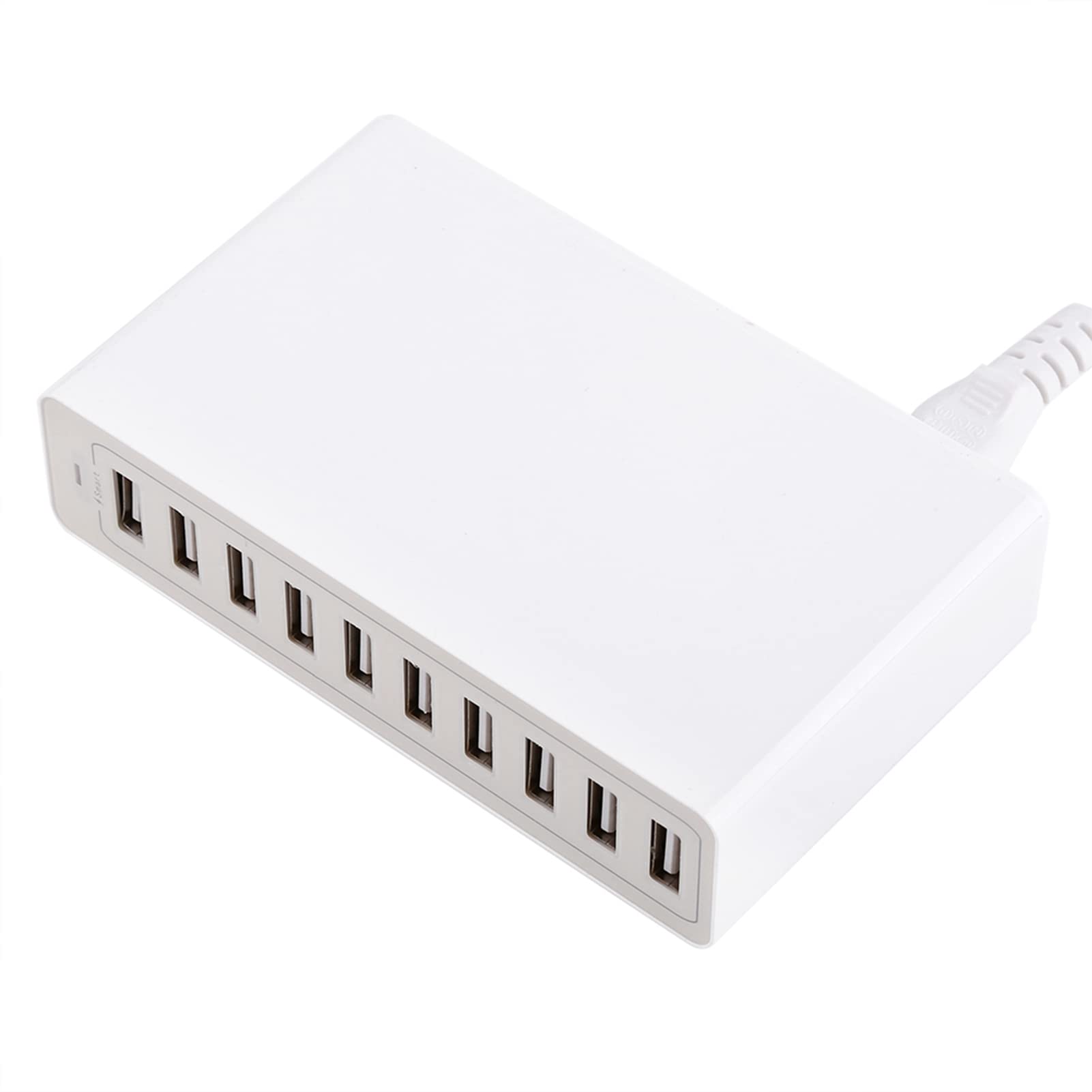 Multi -braty 10 -POorts ładowarka USB 50W 10A Wall Ładowarka Inteligentne Szybkie ładowanie dla Wielu urządzeń (wtyczka UE)