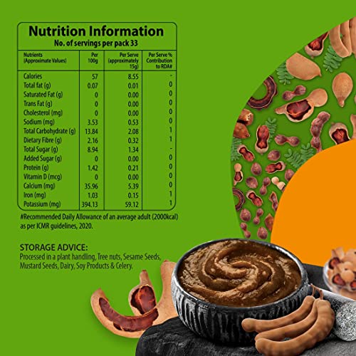Image of Fazlani Foods Fresh Tamarind Paste | Ready-to-Use, Thick & Coarse | Tangy & Sweet Flavor | 500 grams | Pack of 1