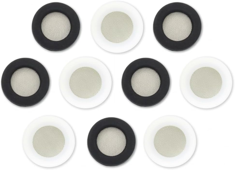 Black 20 pcs Silicone Washer Silicone Filter Gasket for Shower Head Water tap Faucet (White & Black 10 Pcs)