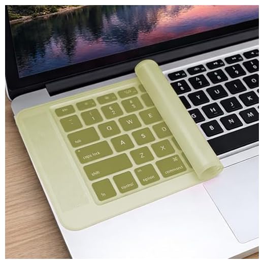Laptop Keyboard Protector Silicone Transparent Cover for Dustproof Protection Compatible with 13-14 Inch (Yellow)