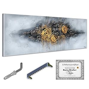 Exclusive-gallery I Monica Mirafiori I schilderij structuur I 160x60cm | XXL canvas schilderij handgeschilderd…