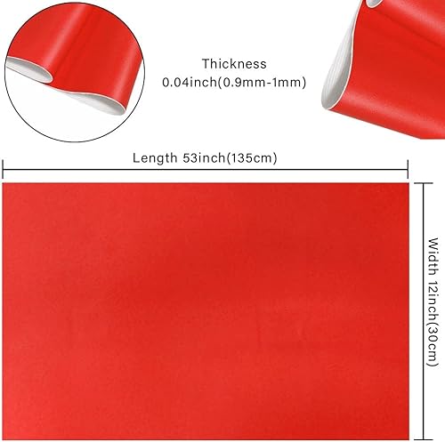 Miniatura 24 de HYANG - Hojas de piel sintética de color liso beige, 1 rollo de 12 x 53 pulgadas, piel sintética ideal para hacer proyectos de manualidades hechos a