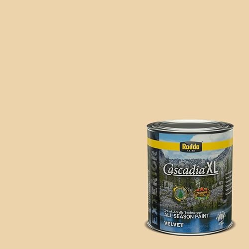 Vista 214 de Rodda Paint CASCADIA ZERO Interior Semi-Gloss Paint & Primer in One, Quart, Gold Tweed