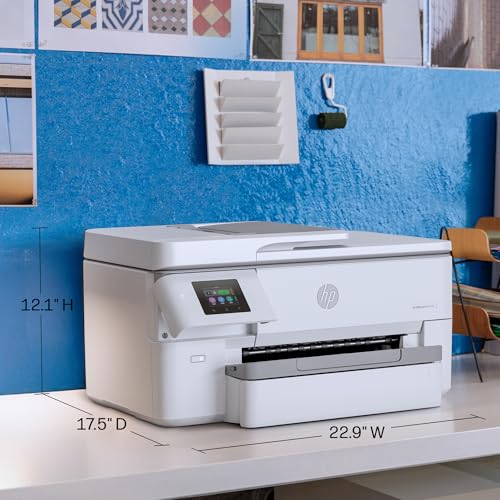 Image of HP OfficeJet Pro 9720 Wide-Format Wireless All-in-One Color Inkjet Printer, Print, scan, Copy, fax up to 11x17, ADF, Duplex Printing Best-for-Office, 3 Month Trial of Instant Ink Included (C2XF9A)
