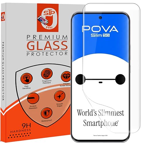 Image of STP FEEL Unbreakable Membrane Screen Protector Guard Compatible For Tecno Pova Slim 5G (6.78 Inch, Pack of 1) | Hydrogel Membrane Ultra Smooth Touch with Finger Print Support