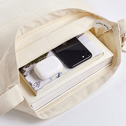 Image of Women's blank large Size Canvas Crossbody Tote Handbags Shoulder Bag Hobo Casual Tote Diy /gifts
