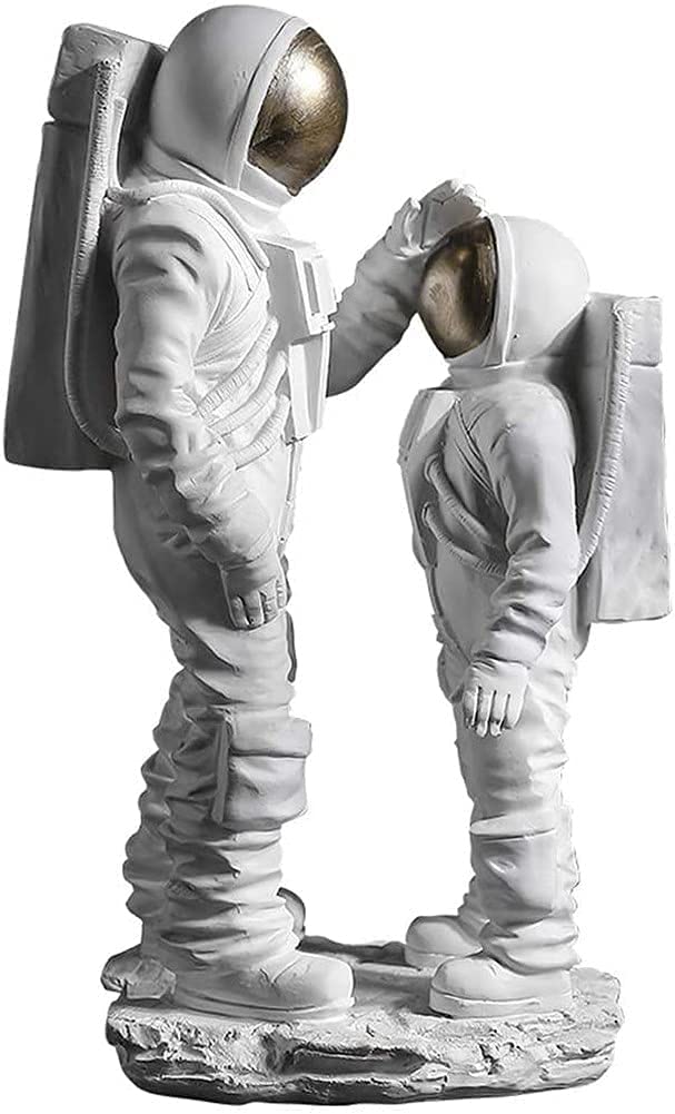 WXKAGF Dekoracja posągu astronauty Żywica kosmonauta Zachęcaj do figurki Dzieci Chłopcy Figurka Dekoracja Ozdoby do domowego biura Wystrój salonu Ozdoba Prezent