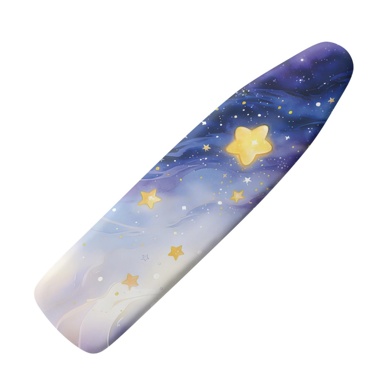 Extra large ironing board cover 140 x 45 Yellow Star Thick cotton pad Ironing Board Cover Elastic washable,Resist Scorching and Staining,Heat Reflective & Vapour Permeable,Easy Fit