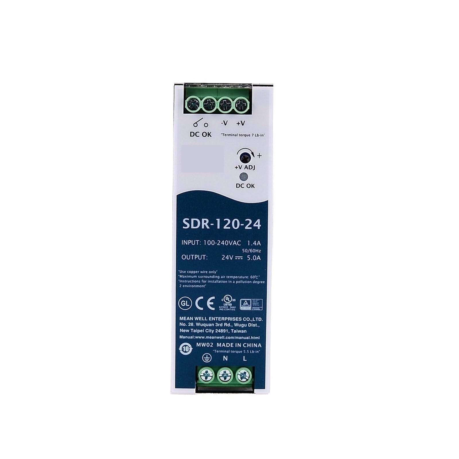 LEOTNNDQ SDR-120-24 4V 5A 120W Single Output Power Supply