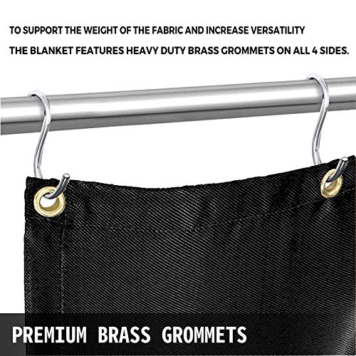 VEVOR 6 x 10 Ft Welding Blanket Black Fiberglass Blanket Portable Fiberglass Fire Retardant Blanket Welding Mat Welding Fireproof Thermal Resistant Insulation With Carry Bag by VEVOR - Image 5