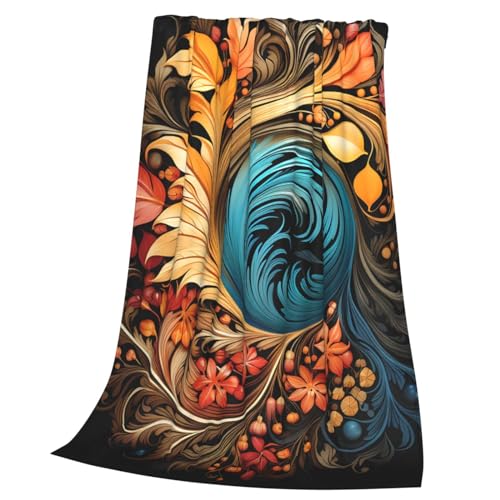 Couverture pour canapé flanelle légère microfibre plaid imprimé multicolore 150x130