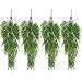 4Pcs 80cm Hiedra Artificial Boston Helecho Planta Colgante Artificial Helechos Plastico Plantas Vides Guirnalda Decoracion para Pared Hiedra Plastico Enredadera Planta Colgante para Pared Cesta Boda