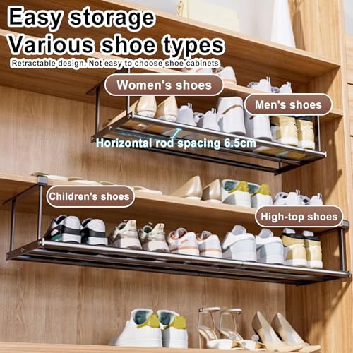 Meuble chaussures extensible solution gain de place sous cabinet pour petits appartements - 4