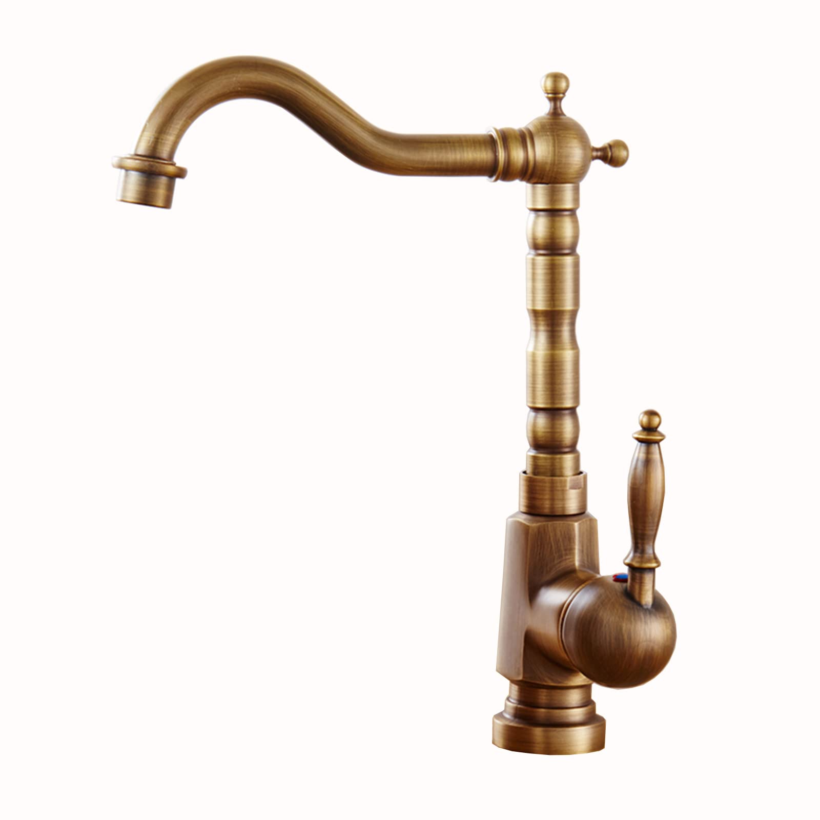Robinet de cuisine en laiton antique au design vintage élégant