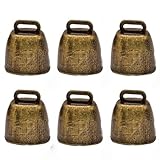 Granmagazz Anti-Verlust-Glocken, 6 Stück Kupferglocken, Glocken, antike Metallglocken, Messingglocken, Metallglocken für Haustiere, kleine aus Messing, Diebstahlsicherung