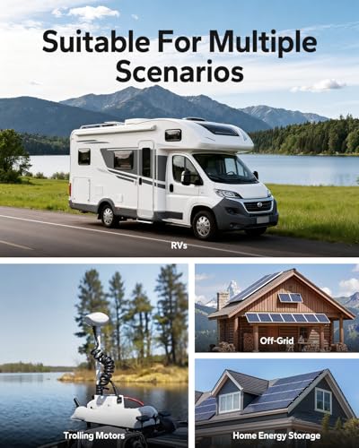 Image of LiTime 12V 300Ah Lithium RV Battery, Max 15000 Deep Cycle Lithium Battery, 3840Wh High-Energy Density, Perfect for Travel Trailer, Off-Grid, Solar Energy, Marine, Boat