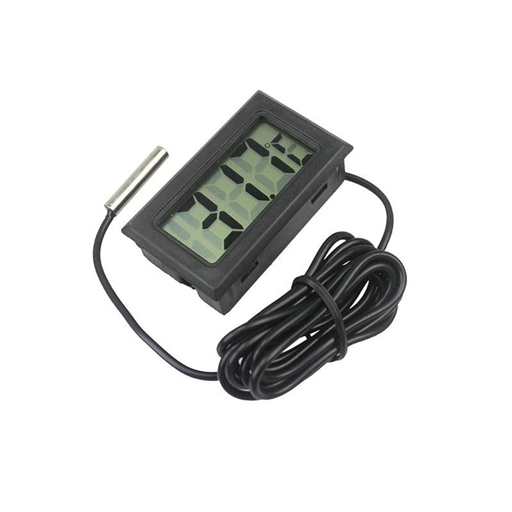 Termometro digitale LCD da 5 pezzi con monitor della temperatura e sonda esterna per frigorifero, congelatore, frigorifero, acquario - nero