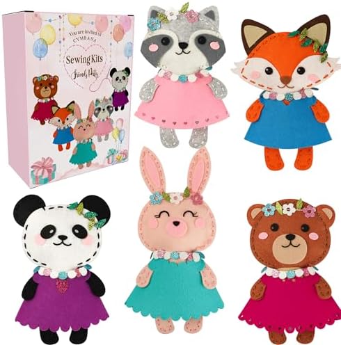 Cymbana Kid Sewing Craft Kit to Make a Friend for Beginner Felt C...