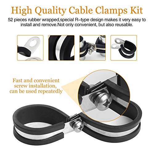 Abrazaderas de cable Conbola de acero inoxidable para tuberías y cableado 6
