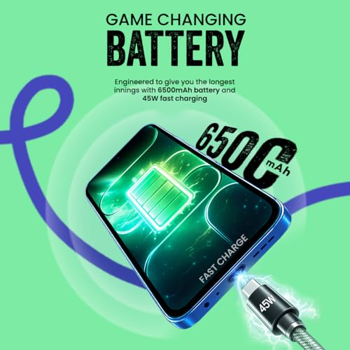 Image of Tecno POP X 5G (Midnight Blue, 6GB+128GB) | 6500mAh+45W Fast Charger | IP64 Pro | MIL-STD 810H Protection | Upto 18GB* RAM | Fastest 8X Network Speed* with URSP | 120Hz Smooth Display | 50MP Camera