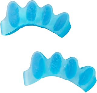 2 peças de alongador de dedo e separador de dedo, para corrigir joanetes e restaurar os dedos do seu formato original spa e pedicures para homens e mulheres (azul)
