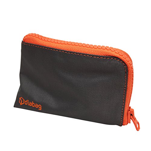 diabag Sunny Diabetiker Tasche Klein (15 x 11 x 5 cm) Nylon Anthrazit/Orange, 231-2 Cover