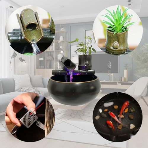 Joindatat TCBJ Ceramic Tabletop Fountain Waterfall Fountain thumb #5