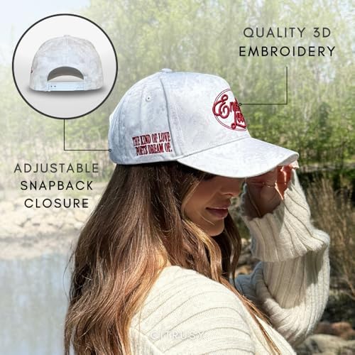 Image of Vintage Fashion Trucker Hat | Men & Women | Trendy Cute Retro Red Caps for Country & Western | Camo Fur Cotton | Snapback