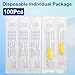 30G Luer Lock Needle 5/16 Inch Dispensing Tools, Disposable Individually Sterile Pack of 100