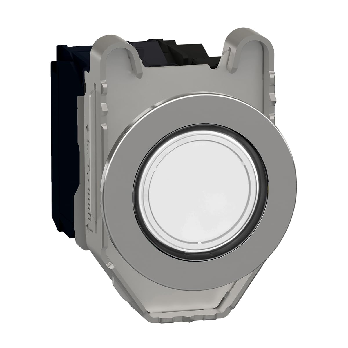 Pulsador luminoso blanco LED 230V AC 1NA 1NC interruptor momentáneo indicador cuadro