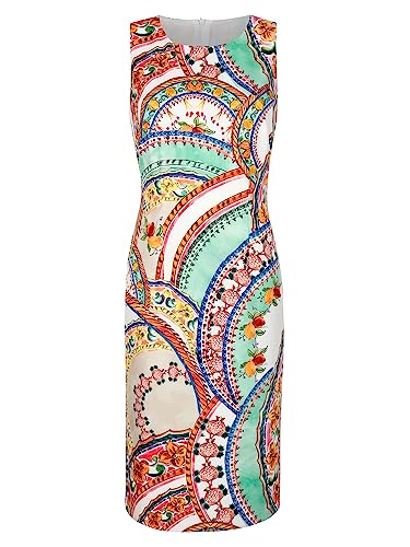 Alba Moda Druckkleid Erwachsene-Weiblich Figurumspielend Multicolor 48