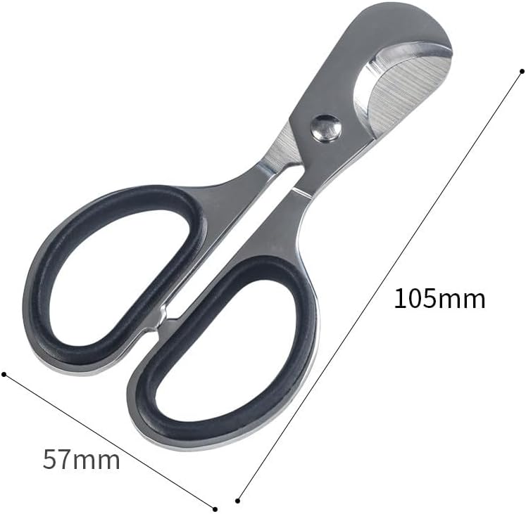 DASEB Stainless Steel Cigar Scissor Tablet Splitter Pill Cutter Rustproof Ergonomic Round Handle Father Gift