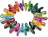 Mr. Pen- PVC-Coated Utility Clips, 2 Inch, 18 Pack, Colorful, PVC-Coated Steel Chip Bag Clips for Sealing Food, Paper Holder, Clothesline Clip for Laundry Hanging, Kitchen Bags, Clothes Pins