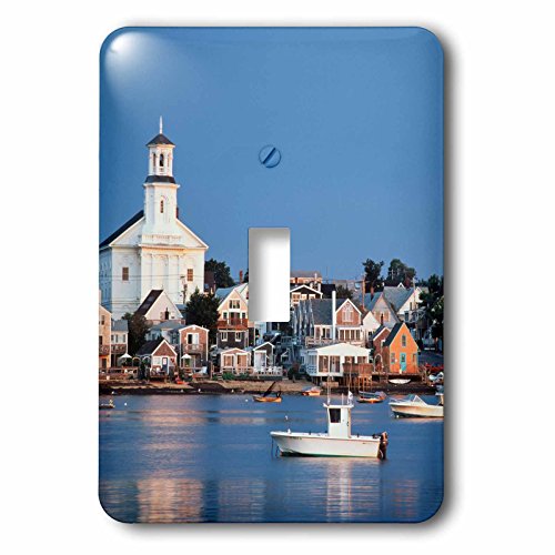 Cubierta para interruptor de luz Provincetown Harbor Cape Cod placa de interruptor único USA 3